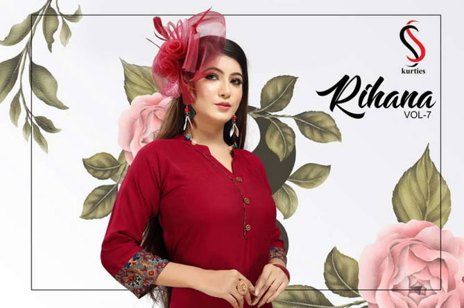 SS Rihana 7 Rayon Running Wear Kurti Collection